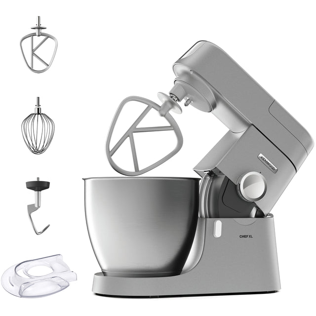 Robot pâtissier KENWOOD KVL4110S Chef XL - Bol inox 6,7 L - Kit pâtisserie et blender inclus - mouvement planétaire - silver
