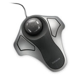 Kensington, Souris TrackBall ergonomique filaire pour PC, Mac, ambidextre, Gris
