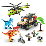 Set de Construction - ZURU - Dino Adventure Dino Hunt (592 pieces) - Aventure préhistorique avec dinosaures et véhicules
