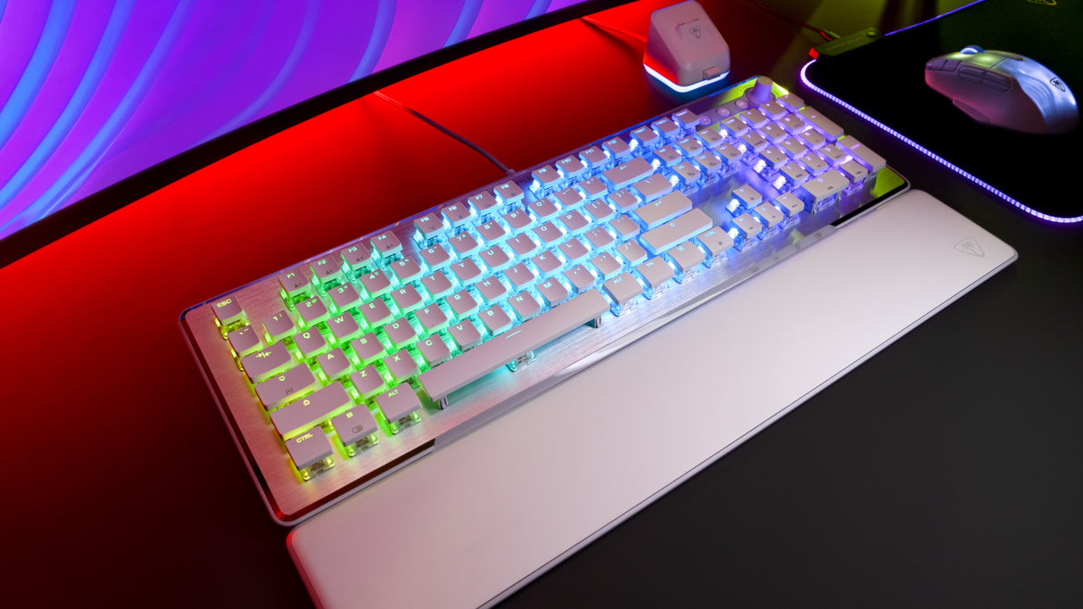 Clavier gaming PC mécanique - TURTLE BEACH - TBK-1002-12-FR - Vulcan II - Blanc