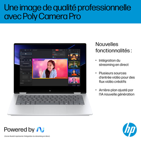 PC Portable HP OmniBook X Flip 2-en-1 14-fm0009nf - Windows 11 - 14 2K OLED - Core Ultra 5 226V - RAM 16Go - 512Go SSD - AZERTY