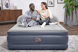 Matelas gonflable - BESTWAY - 671BD Queen - Pompe électrique intégrée - Tete de lit LoungeLux - Tritech durable