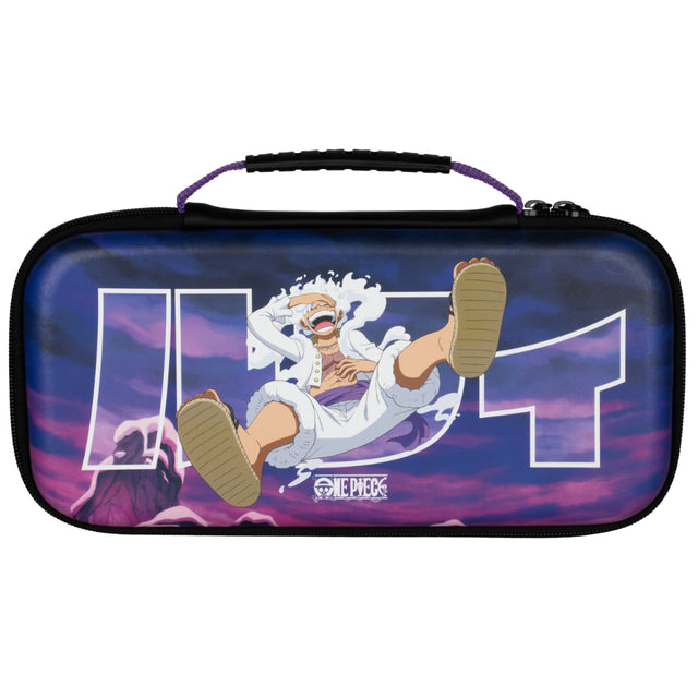 Housse de protection et transport - Nintendo Switch 2 - Konix - One Piece - Rangement accessoires - Motif Luffy Gear 5 - Violet