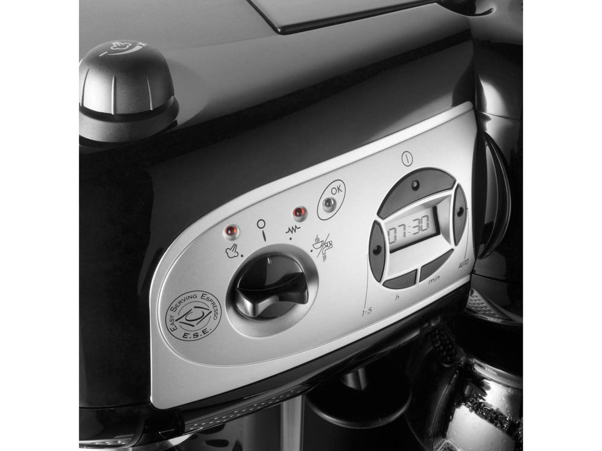 DELONGHI BCO 264.1 - Combiné expresso cafetiere - Noir - Café moulu ou dosettes ESE - Pompe 15 bars - 1750W