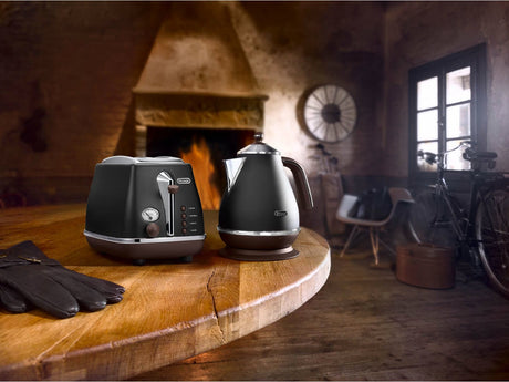 Grille-pain - DELONGHI - CTOV2103.BK - 900 W - 2 fentes - Noir mat / Chocolat