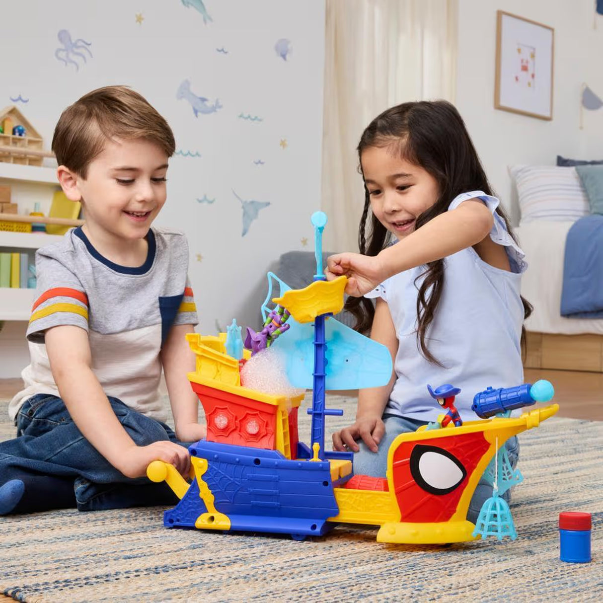 Bateau de pirates Spidey Bulles et toiles Water-Webs, Marvel Spidey et ses Amis Extraordinaires, des 4 ans