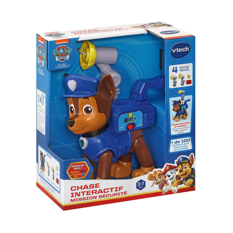 Figurine interactive VTECH Pat Patrouille - Chase avec accessoires de sauvetage pour enfants de 3 a 7 ans