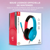 Casque gaming filaire - TURTLE BEACH - TBS-8002-25 - Airlite Fit - Sous licence officielle de Nintendo Switch™ - Bleu fluo et rouge