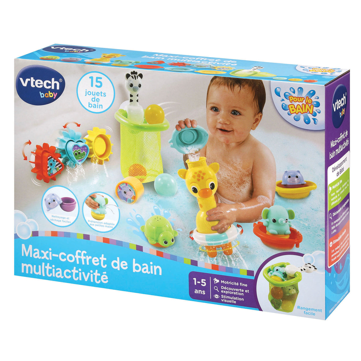 Coffret de bain multi-activité VTECH MAXI - Girafe mécanique - Pour enfants de 5 mois a 5 ans
