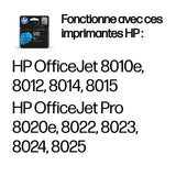HP 912 Cartouche d'encre cyan authentique (3YL77AE) pour HP OfficeJet 8010/Pro 8020