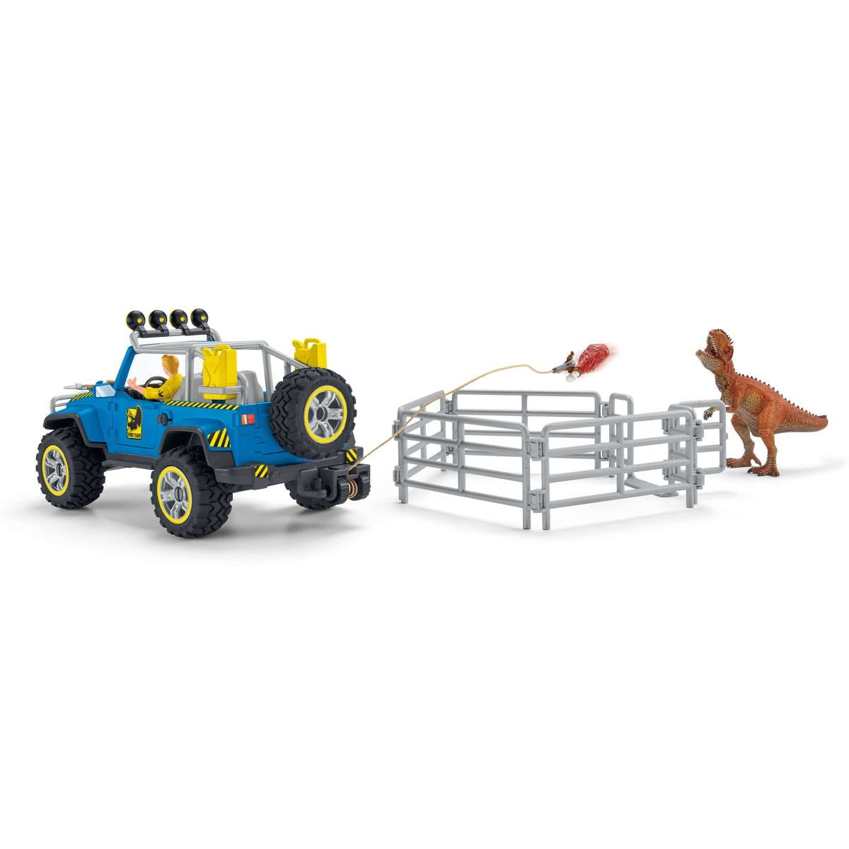 Coffret Voiture tout-terrain avec avant-poste Dino, jouet dinosaure pour enfants, des 4 ans, Schleich 41464 DINOSAURS