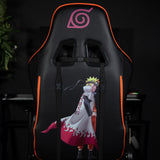 Chaise de bureau gaming premium - KONIX - Naruto Hokage Shippuden - Inclinaison 150° - Cuir - Coussin lombaires et cervicaux