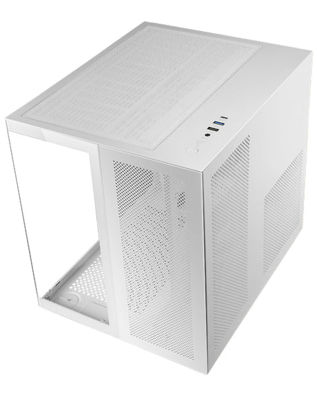 Boitier Mini Tour Micro ATX Mars Gaming MC-Nova avec panneaux vitrés (Blanc)