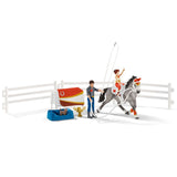 Coffret d'entraînement a la voltige de Mia, coffret schleich avec 18 éléments inclus dont 1 cheval schleich et 2 personnages,