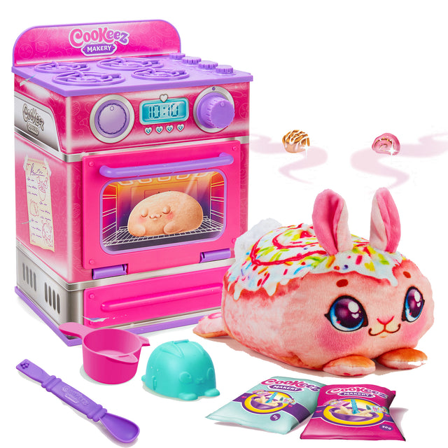 Fabrique a Pâtisserie Rose - MOOSE TOYS - COOKEEZ MAKERY - Four interactif, peluche parfumée et accessoires