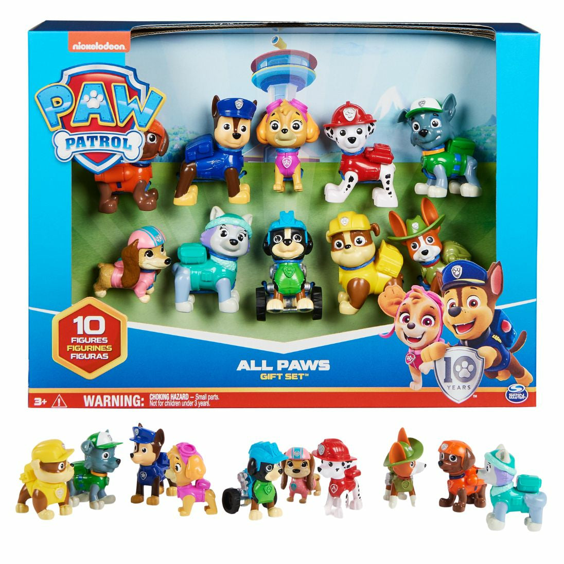 Coffret 10 figurines Pat' Patrouille 10eme anniversaire - PAW PATROL