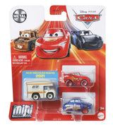 Cars Disney Pixar - Pack de 3 Mini Véhicules (modele aléatoire) - Petite Voiture - 3 ans et + - Disney Pixar Cars - GKG01