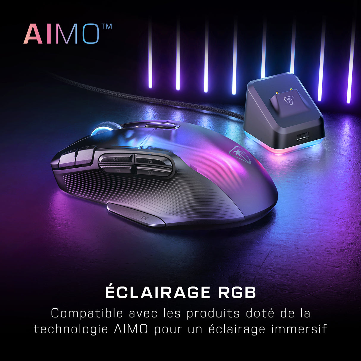 Souris gaming sans fil - TURTLE BEACH - Kone XP Air - Avec station de charge - Noir