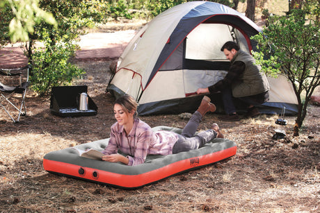 BESTWAY Matelas gonflable camping Pavillo - 1 place Roll & Relax - 188 x 99 x 22 cm - Avec sac de gonflage
