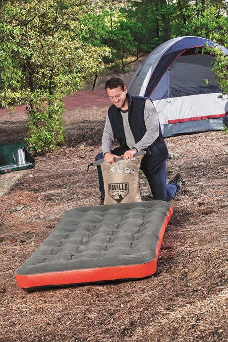 BESTWAY Matelas gonflable camping Pavillo - 1 place Roll & Relax - 188 x 99 x 22 cm - Avec sac de gonflage