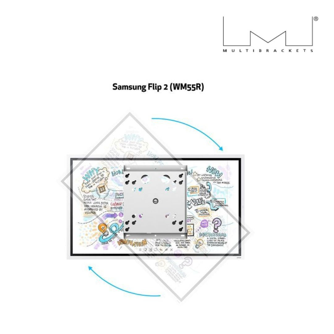 Support mural rotatif MULTIBRACKETS Blanc pour moniteur 127cm 50 2,41m 95 Capa