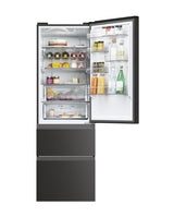 Réfrigérateur combiné - HAIER - 3D 60 Series 5 HTW5618ENPT - Classe E - 360 L - 185 x 59,5 x 66,7 cm - Noir