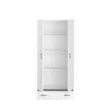 PARISOT Armoire 2 portes battantes + 1 tiroir - Panneaux de particules - Décor Blanc - L 78 cm x P 38 cm x H 170 cm - VARIA