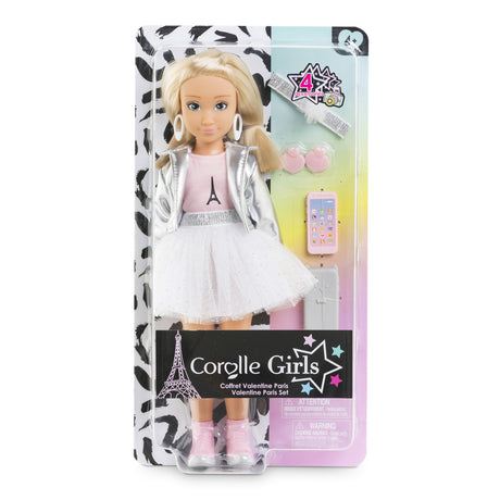 Poupée Mannequin - COROLLE - Valentine Fashion Week Paris - 28 cm - 4 accessoires - Senteur vanille - Des 4 ans