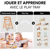 Chaise haute - HAUCK - ALPHA+ - Evolutive - De 6 mois a 90 kg - Bois FSC - Harnais 5 points - Naturel