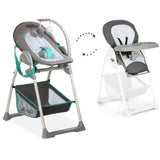 Chaise haute - HAUCK - SIT N RELAX - Réglable en hauteur - Pliable - Transat inclus - Hearts