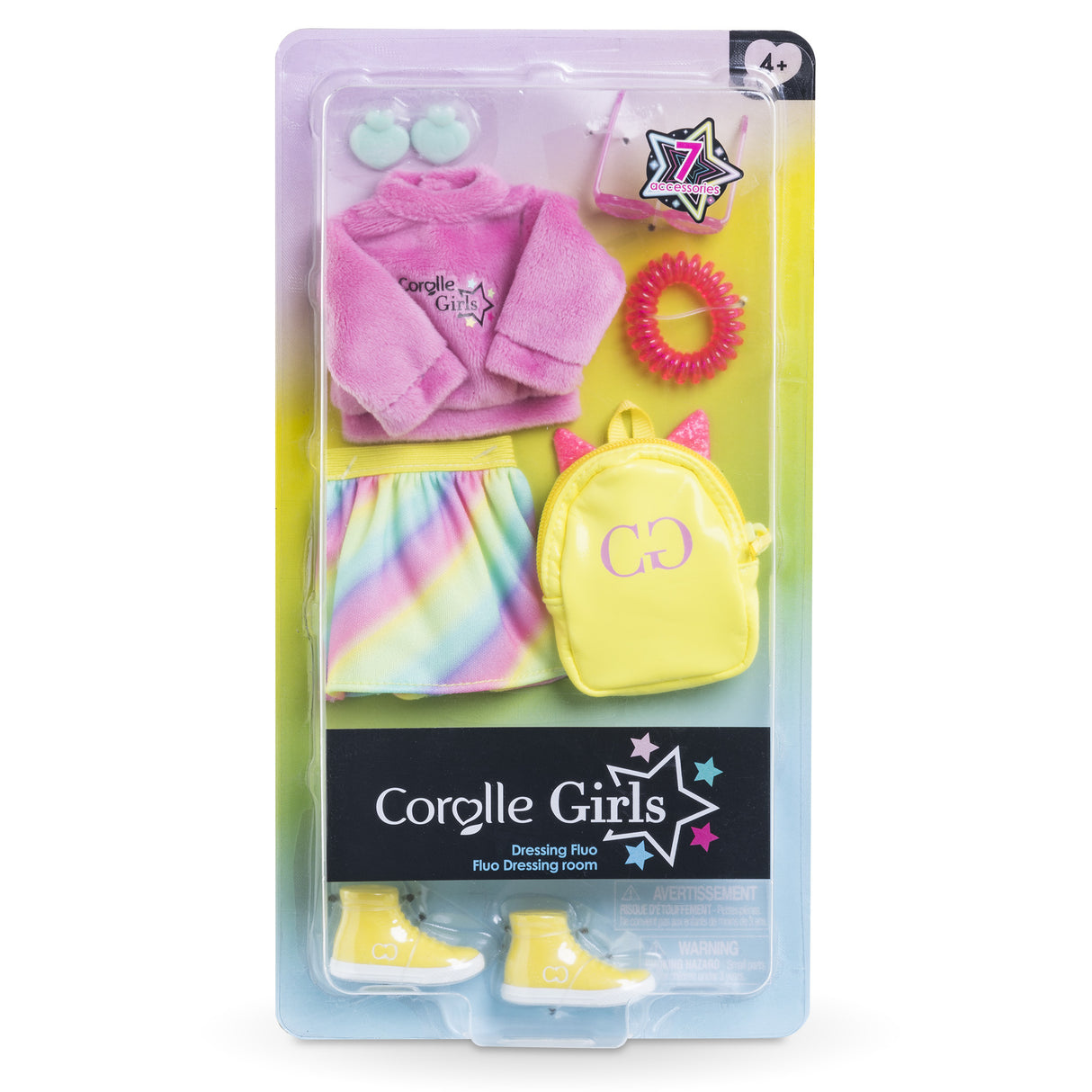 Accessoires poupée - COROLLE - Dressing fluo - Pour poupée mannequin 28 cm - 7 accessoires - Des 4 ans