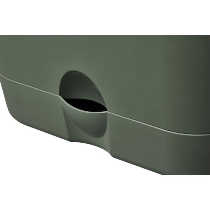 ELHO Pot de culture Green Basics Carré - 14 l - 34,6x34,6xH29,2 cm - Plastique - Vert