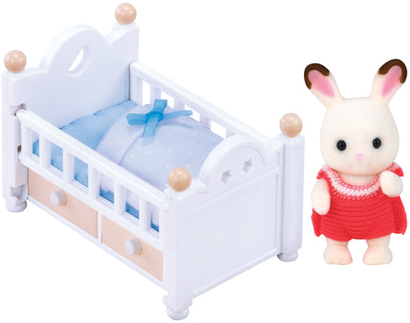 Le bébé Lapin Chocolat et lit - Sylvanian Families - 5017