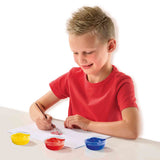 Gouache (6x45ml) - SES CREATIVE - Six couleurs : rouge, bleu, blanc, noir, vert et jaune.