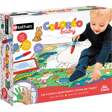 Activité créative - NATHAN - Coloréo Baby - Colorier avec de l'eau, tapis et feutre adaptés