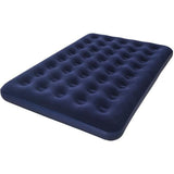 BESTWAY Matelas gonflable floquÈ Horizon Double + Pompe Èlectrique Sidewinder + Sac ñ 2 places ñ Bleu