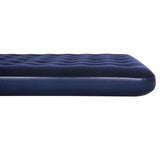 BESTWAY Matelas gonflable floquÈ Horizon Double + Pompe Èlectrique Sidewinder + Sac ñ 2 places ñ Bleu