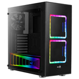 Boitier Moyen Tour ATX AeroCool Tor RGB avec panneaux vitrés (Noir)