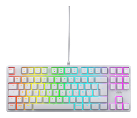 Clavier de gaming mécanique - CHERRY XTRFY K4V2 RGB TKL - Format TKL - Éclairage RGB - Blanc