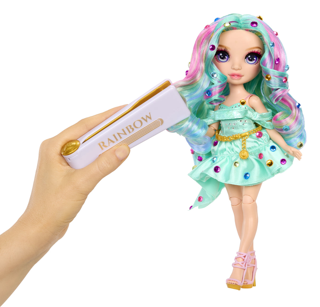 Rainbow High - Poupée Mannequin Be Dazzling - Celine Turquoise - 28 cm - Pierres précieuses scintillantes et accessoires inclus