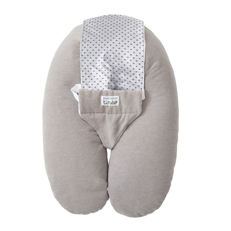 Coussin De Grossesse et Allaitement Multifonctions Multirelax Éponge TINEO - Déhoussable - Fabriqué en France - 78x44cm Gris