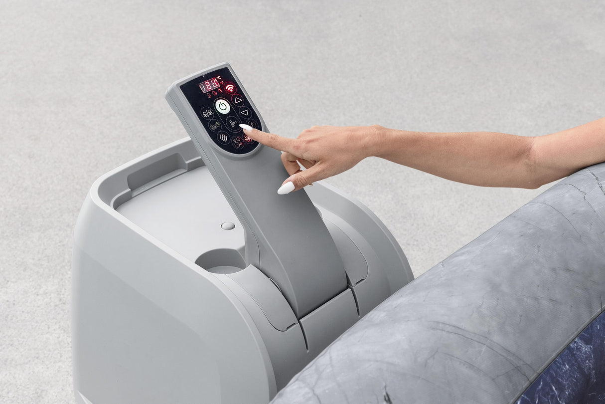 Spa gonflable BESTWAY - Lay-Z-Spa San Fransisco - Hydrojets - 230 x 230 x 71 cm - 5 a 7 places - Carré (couverture, 5 appuie-tete)