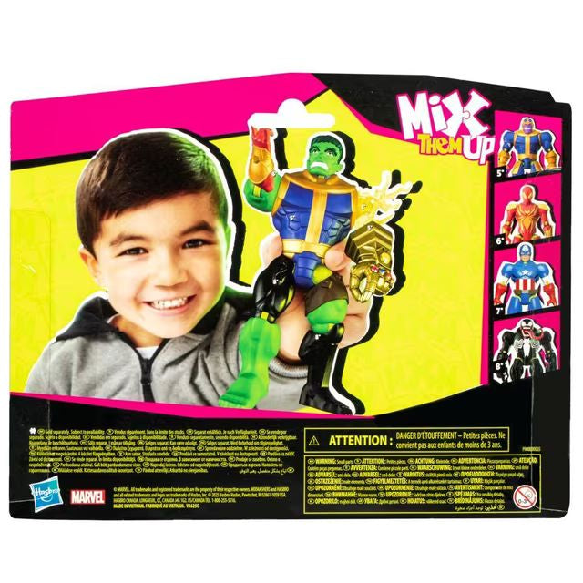 MixMashers Hulk Deluxe, figurine 12 cm personnalisable a mélanger et combiner avec accessoires, Marvel, des 4 ans