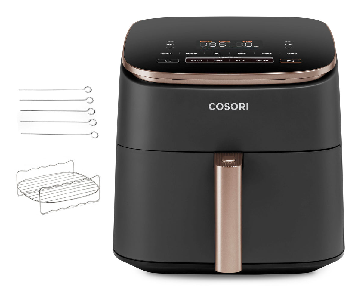 Friteuse sans huile COSORI - Turbo Blaze Chef Edition - Capacité 6L - 6 programmes - 1725W - Noir