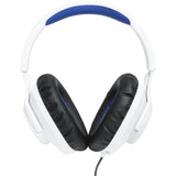 Casque-Micro Gaming - JBL - Quantum 100 Playstation - Filaire - Multiplateforme - Blanc / Bleu