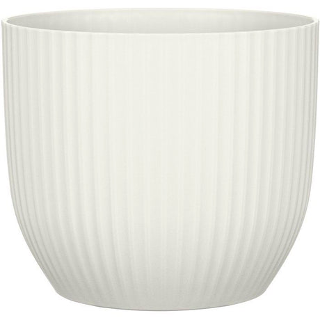 Pot de fleurs rond - DEROMA - 231 - 7 L - Ř 24 cm - Blanc