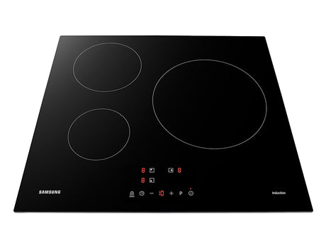 Plaque de cuisson induction - SAMSUNG - 3 zones - L59 x P57 cm - NZ63M3NM1BB/UR - 7200 W - Revetement verre - Noir
