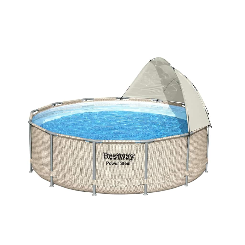 Bestway Auvent de piscine hors sol Blanc