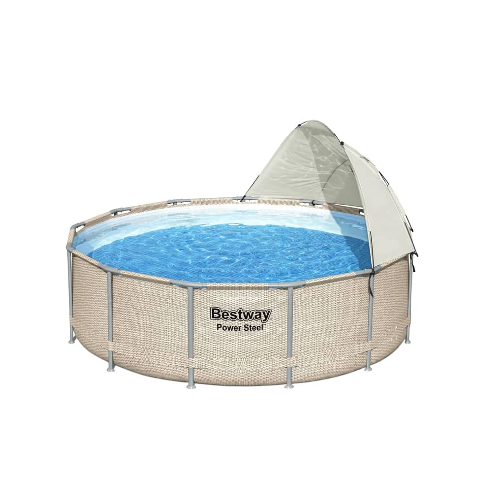 Bestway Auvent de piscine hors sol Blanc