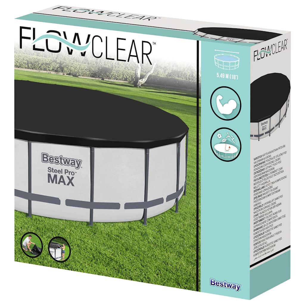 Bestway Couverture de piscine Flowclear Fast Set 555 cm